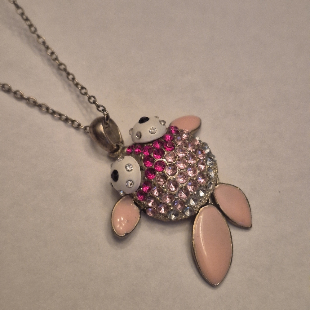 Pink Fish Pendant Necklace